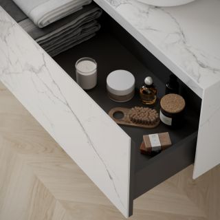 Подвесная тумба под раковину Sancos Stone ST120SV 120см Statuario White